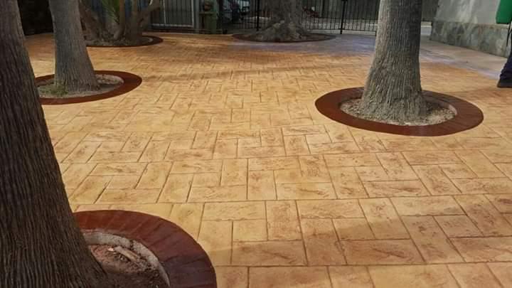 Hormigón impreso para patios pequeños
