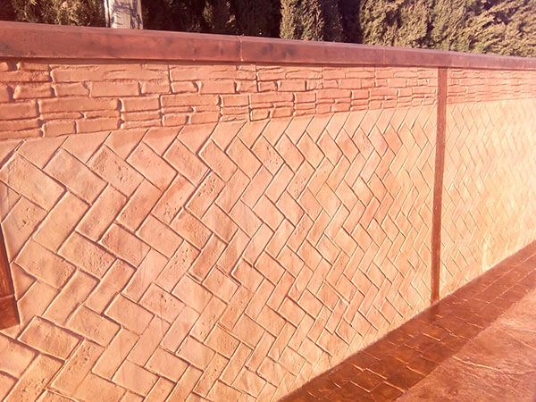 hormigon impreso vertical fachadas